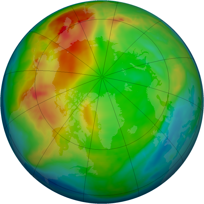 Arctic ozone map for 24 December 2014